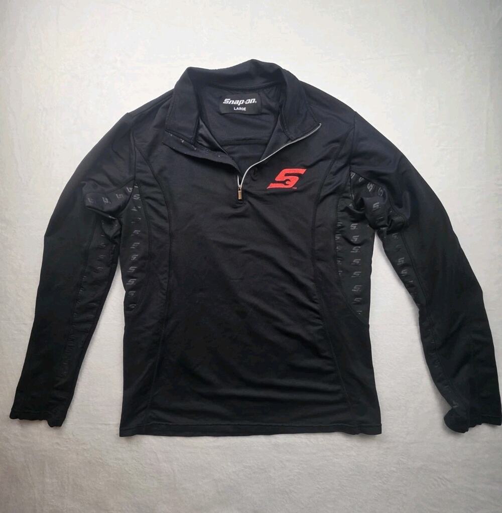 Snap-On Quarter Zip Performance Pullover Shirt Size Large